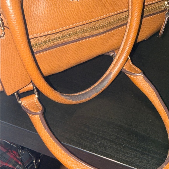 Coach Bennett Tan and Brown Signature Satchel - Picture 15 of 16